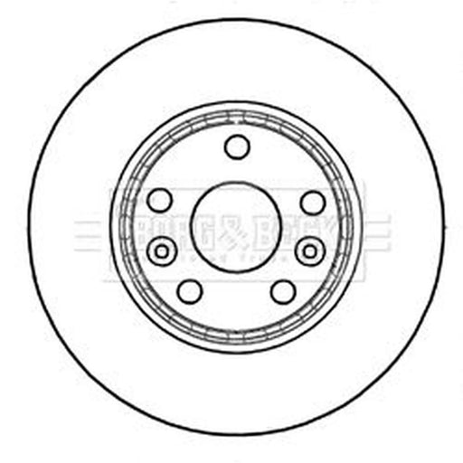 Borg & Beck 2 x Vented Front Brake Discs BBD5323