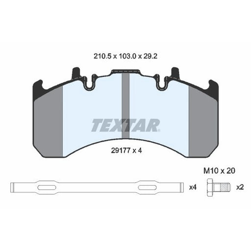 Textar Rear Brake Pad Set 2917705