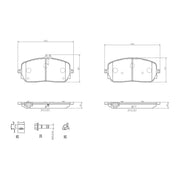 Brembo 4 x Front Brake Pad Set P50152