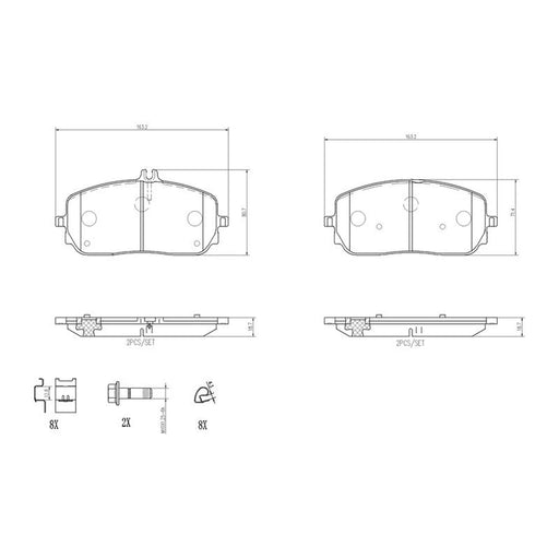 Brembo 4 x Front Brake Pad Set P50152