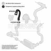 Borg & Beck Intercooler Turbo Charge Air Hose BTH1436