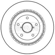 Borg & Beck 2 x Vented Rear Brake Discs BBD5252