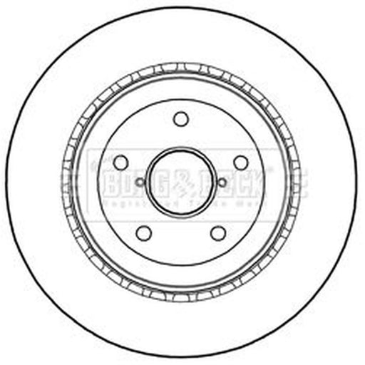 Borg & Beck 2 x Vented Rear Brake Discs BBD5252