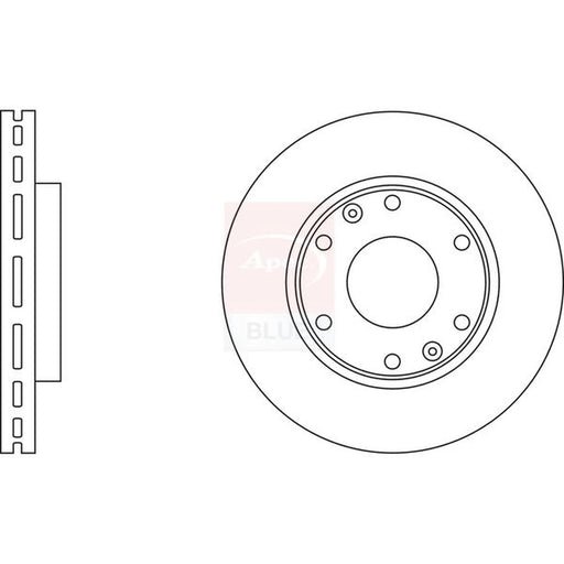 Apec 2 x Vented Front Brake Discs SDK6638
