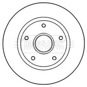 Borg & Beck 2 x Solid Rear Brake Discs BBD5966S
