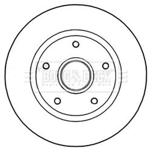 Borg & Beck 2 x Solid Rear Brake Discs BBD5966S