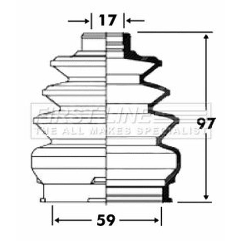 First Line Drive Shaft Bellow Kit Front Left FCB2894