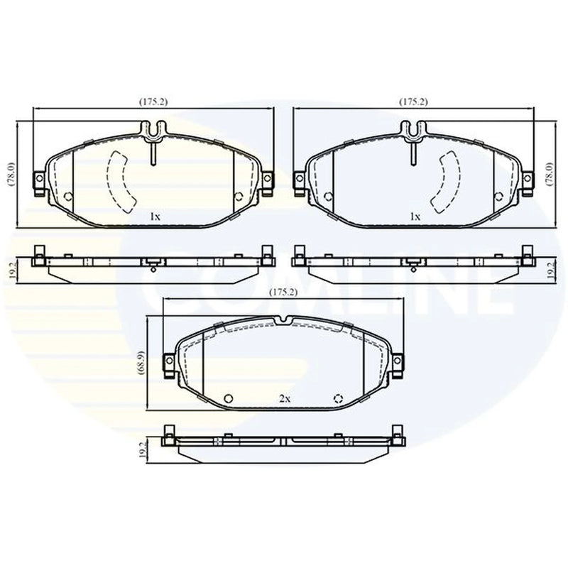 Comline 4 x Front Brake Pad Set CBP02364
