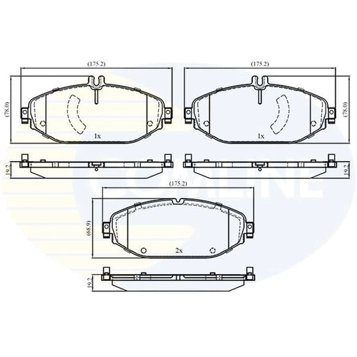 Comline 4 x Front Brake Pad Set CBP02364
