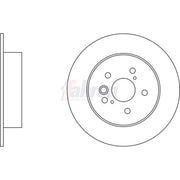 Fahren 2 x Solid Rear Brake Discs FBD6126