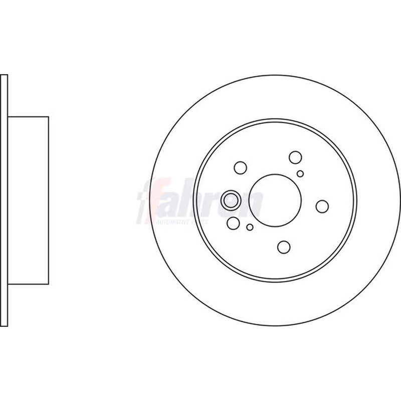 Fahren 2 x Solid Rear Brake Discs FBD6126