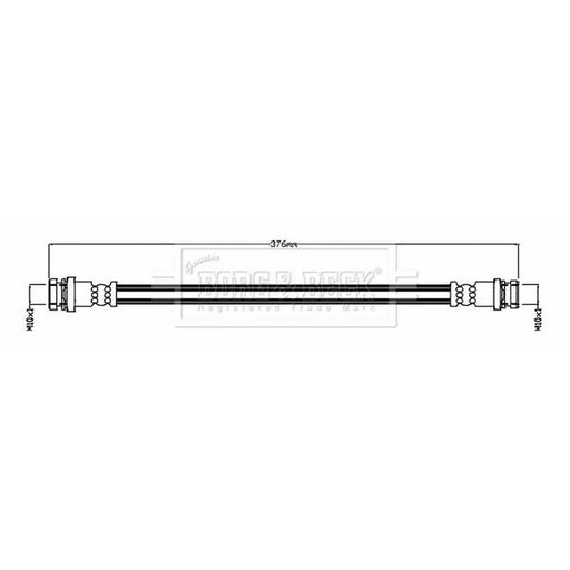 Borg & Beck Brake Hydraulic Hose Line Rear Left BBH8818