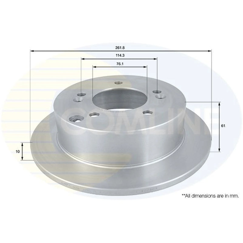 Comline 2 x Solid Rear Brake Discs ADC1066