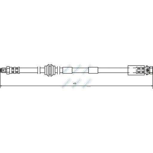 Apec Brake Hydraulic Hose Line Front BHO4107
