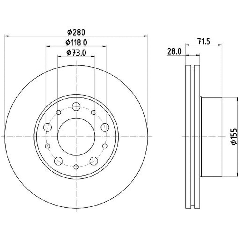 DON 2 x Front Brake Discs PCD19692