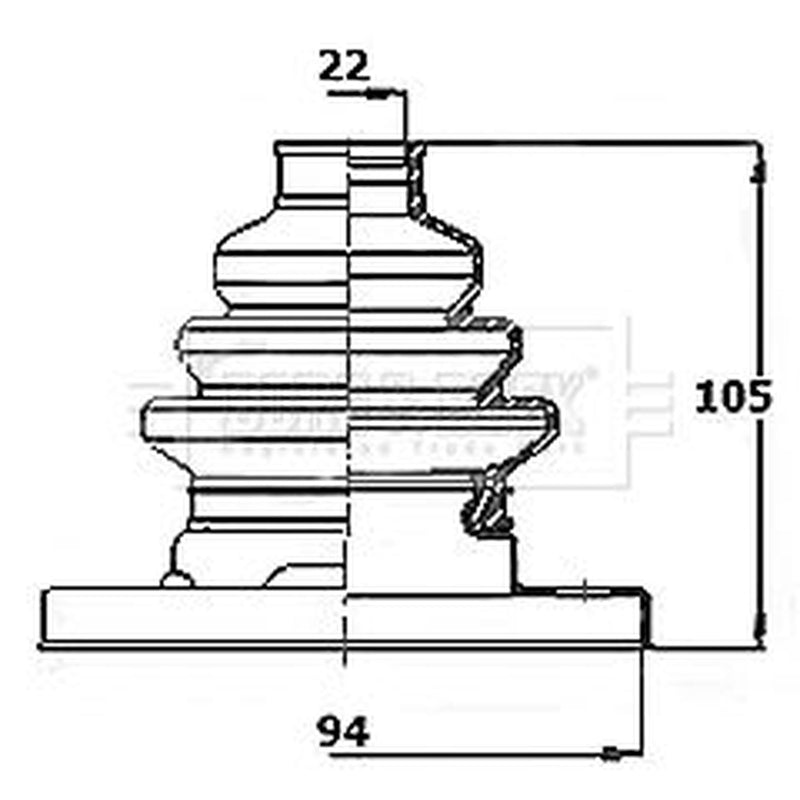 Borg & Beck Drive Shaft Bellow Kit Rear Left BCB6317