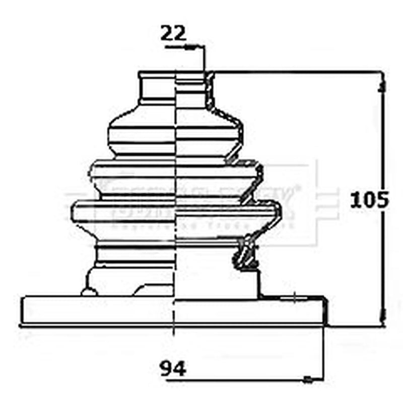 Borg & Beck Drive Shaft Bellow Kit Rear Left BCB6317