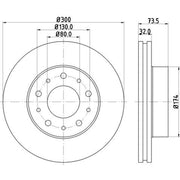 DON 2 x Front Brake Discs PCD19491