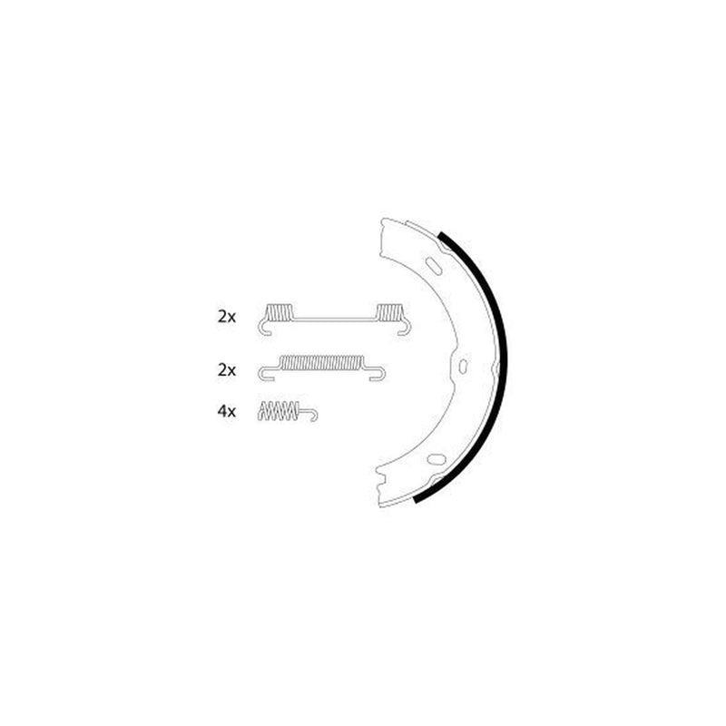 Textar Parking Brake Shoe Set 91066800
