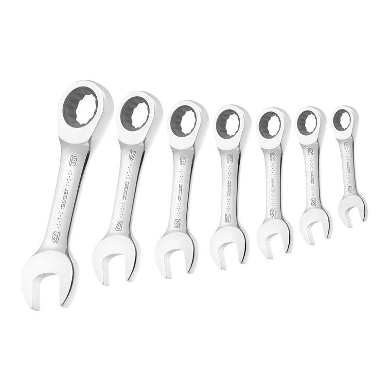 Expert Stubby Ratchet Spanner Set, 7 Piece - E111104