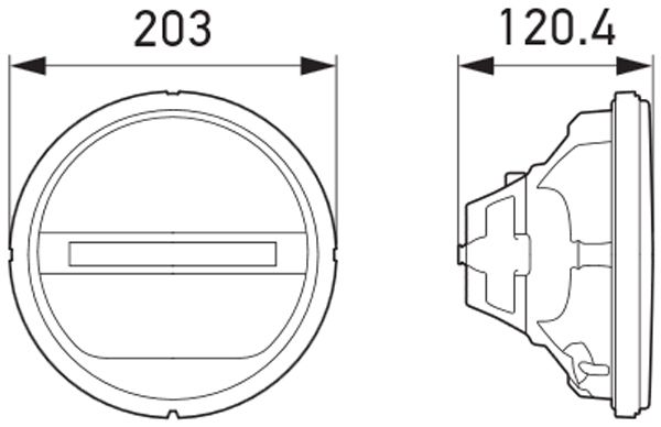 Hella Insert, high beam headlight Front 1F8 241 430-011 1544978