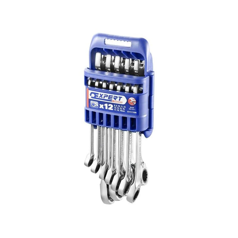 Expert Ratchet Combination Spanner Set, 12 Piece - E111106