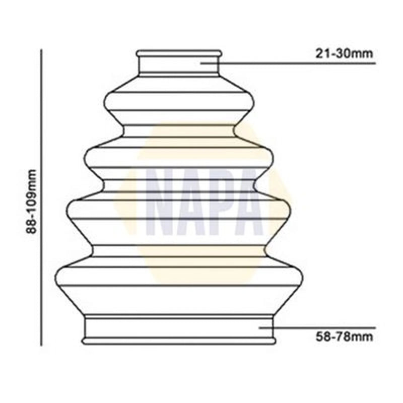 NAPA Drive Shaft Bellow Front Left NCB1008