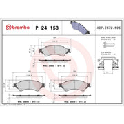 Brembo 4 x Front Brake Pad Set P24153