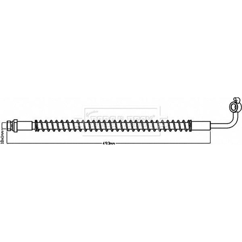 Borg & Beck Brake Hydraulic Hose Line Rear Left BBH8499