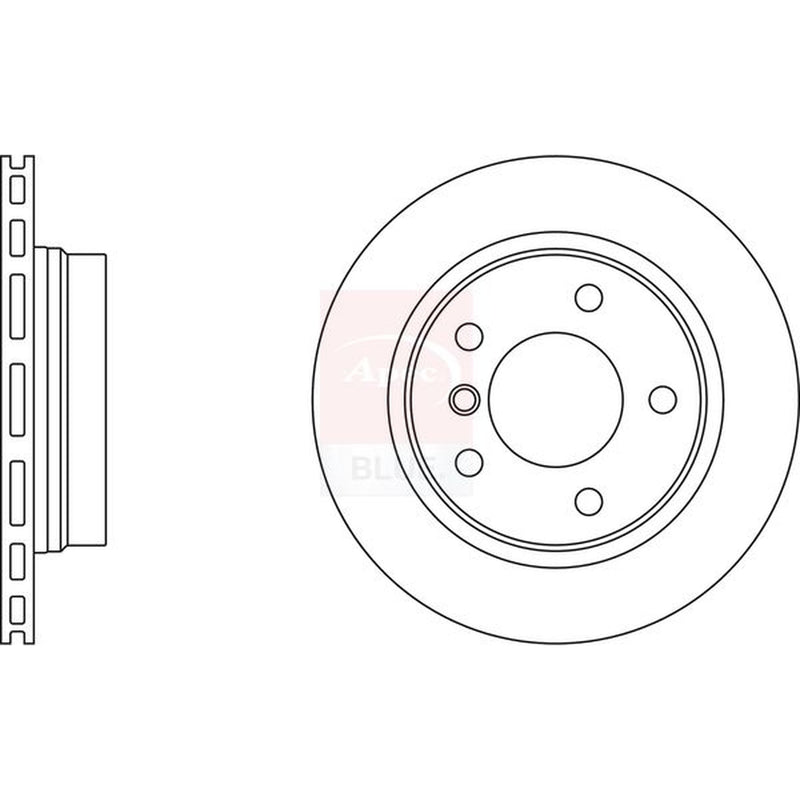 Apec 2 x Vented Rear Brake Discs SDK6163