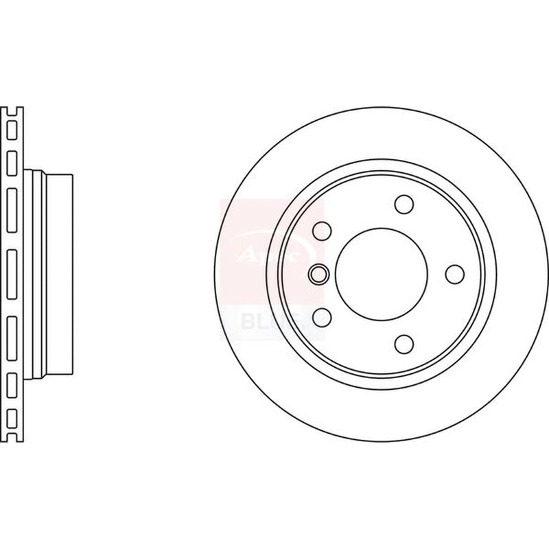 Apec 2 x Vented Rear Brake Discs SDK6163