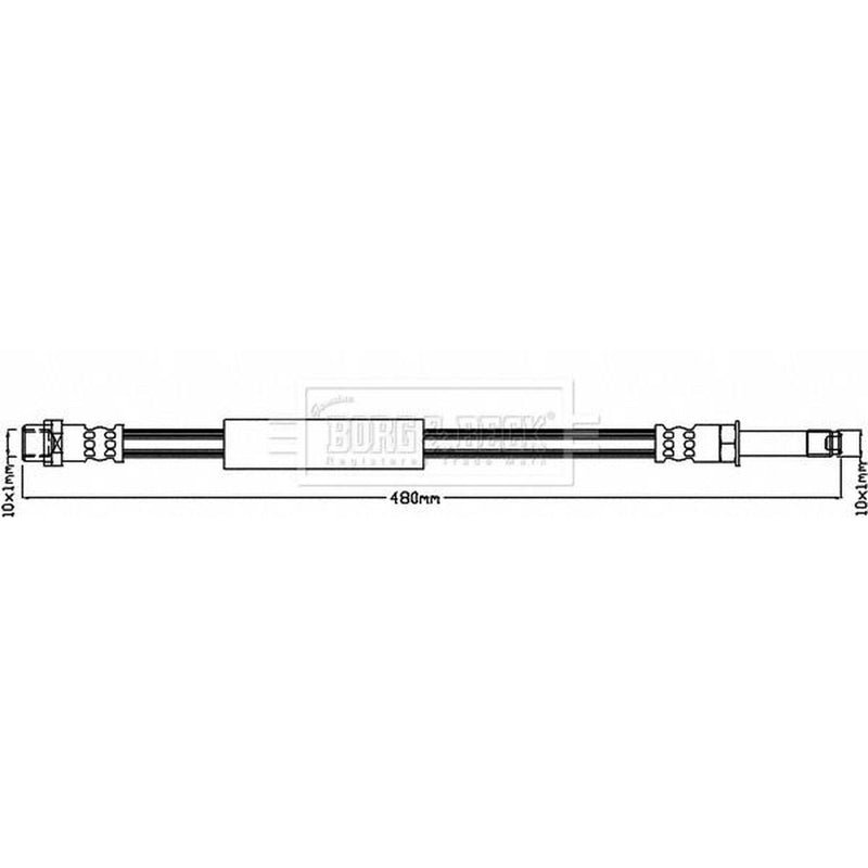 Borg & Beck Brake Hydraulic Hose Line Centre BBH8109