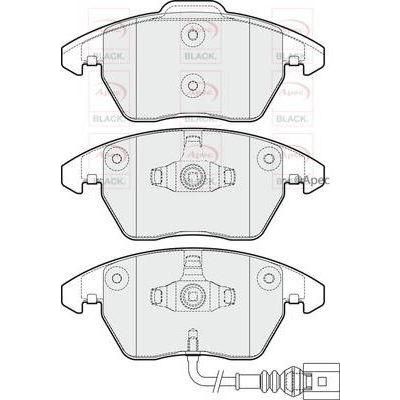 APEC Black Brake Pads (Front) (R90) PAD1731B fits Audi Apec  - Town Parts