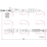 Apec Handbrake Cable Right Rear CAB1441