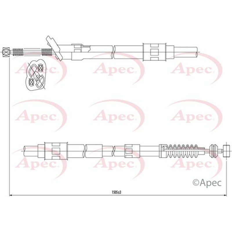 Apec Handbrake Cable Right Rear CAB1441