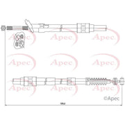 Apec Handbrake Cable Right Rear CAB1441