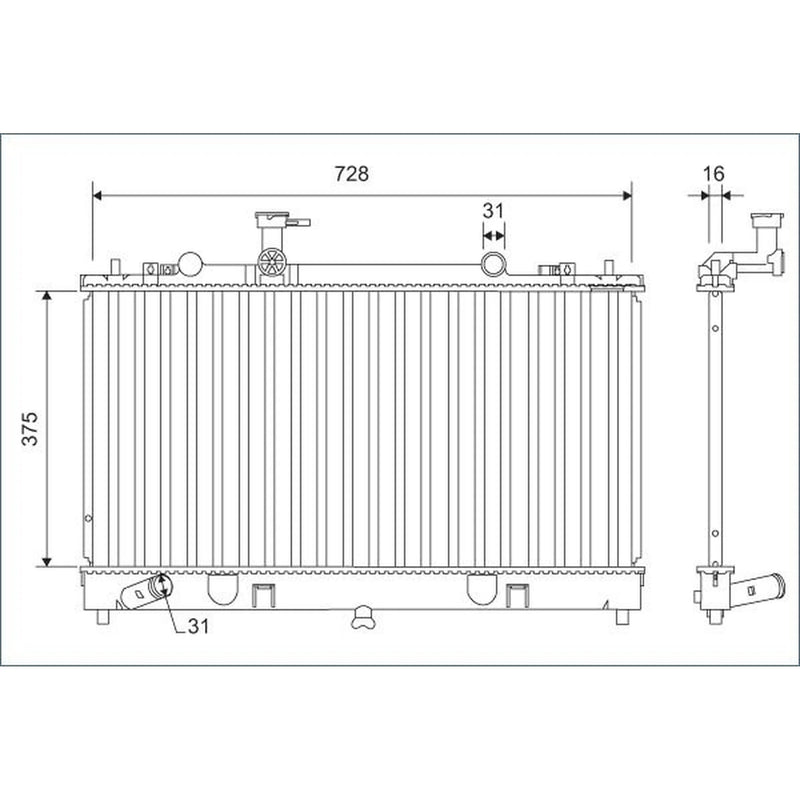 Valeo Engine Radiator 701168
