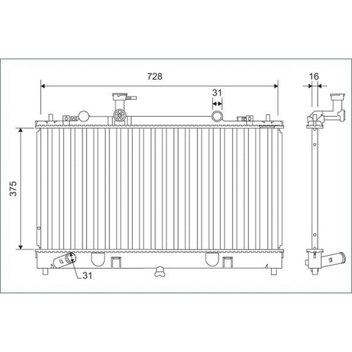 Valeo Engine Radiator 701168