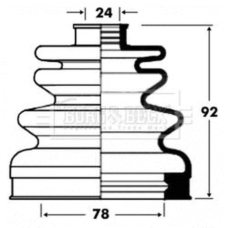 Borg & Beck Drive Shaft Bellow Kit Front Left BCB2829