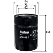 Valeo Engine Oil Filter 586091
