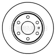 Borg & Beck 2 x Solid Rear Brake Discs BBD5253
