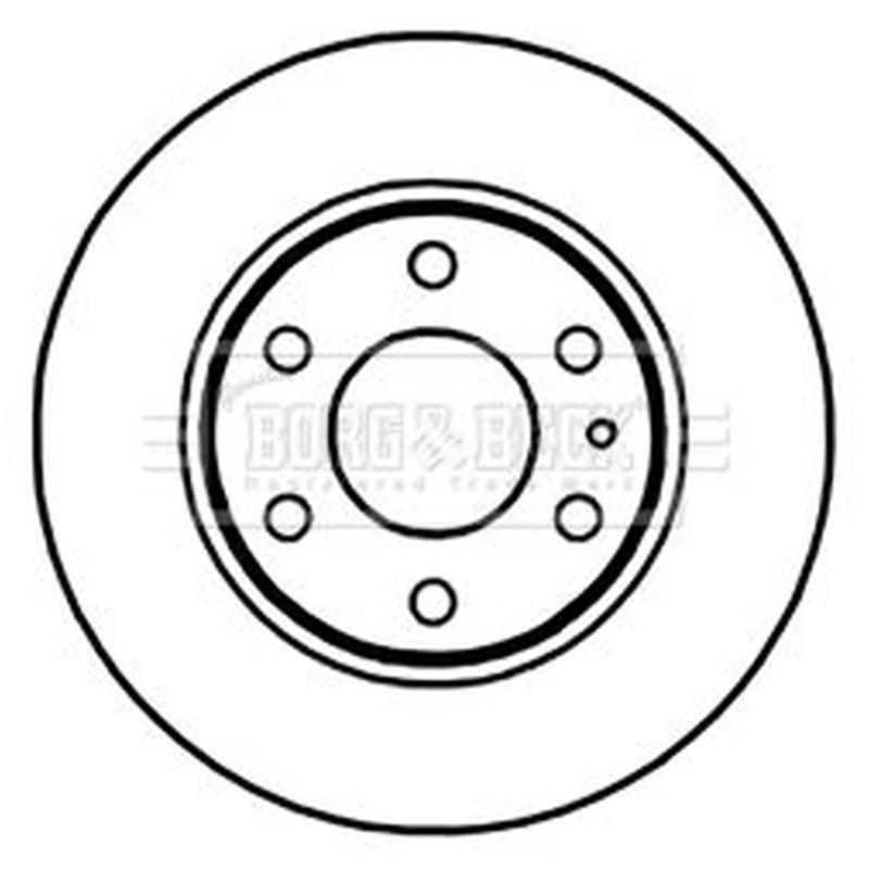 Borg & Beck 2 x Solid Rear Brake Discs BBD5253