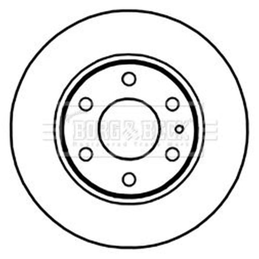 Borg & Beck 2 x Solid Rear Brake Discs BBD5253