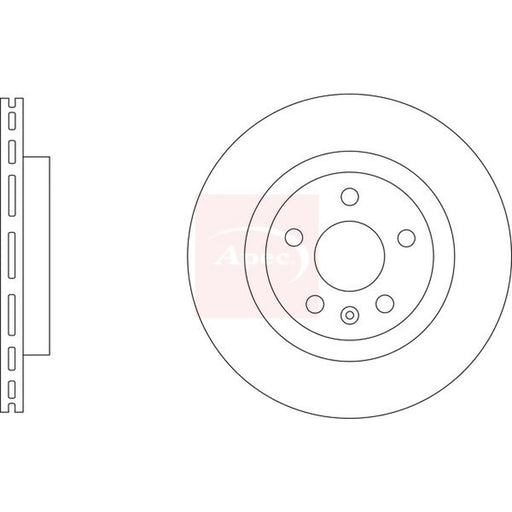 Apec 2 x Vented Front Brake Discs DSK3509