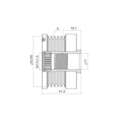Valeo Alternator Overrunning Freewheel Clutch 588436