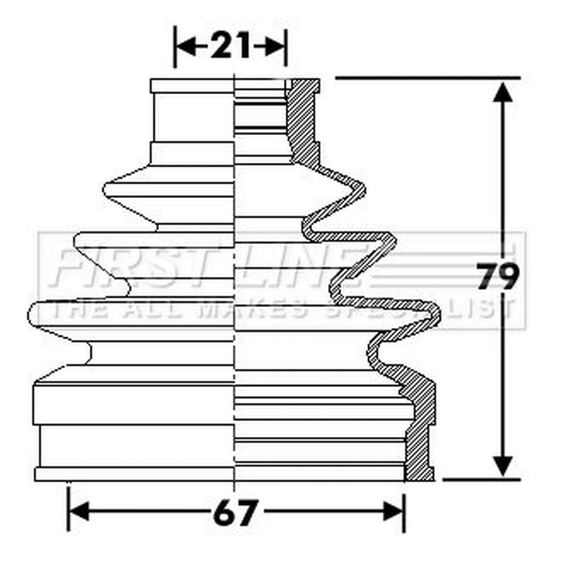 First Line Drive Shaft Bellow Kit Front Left FCB6291