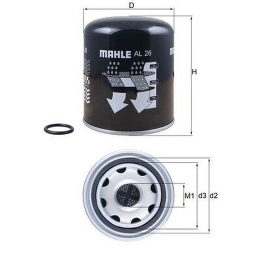 Mahle Mahle Compressed-Air System Air Dryer Cartridge AL 26