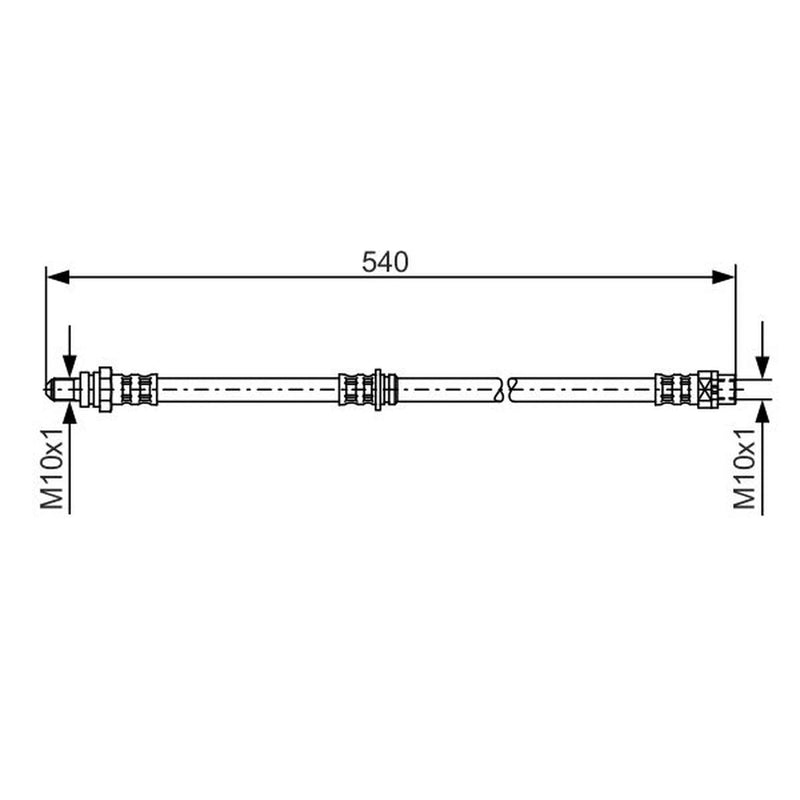 Bosch Brake Hydraulic Hose Line Rear 1 987 481 053