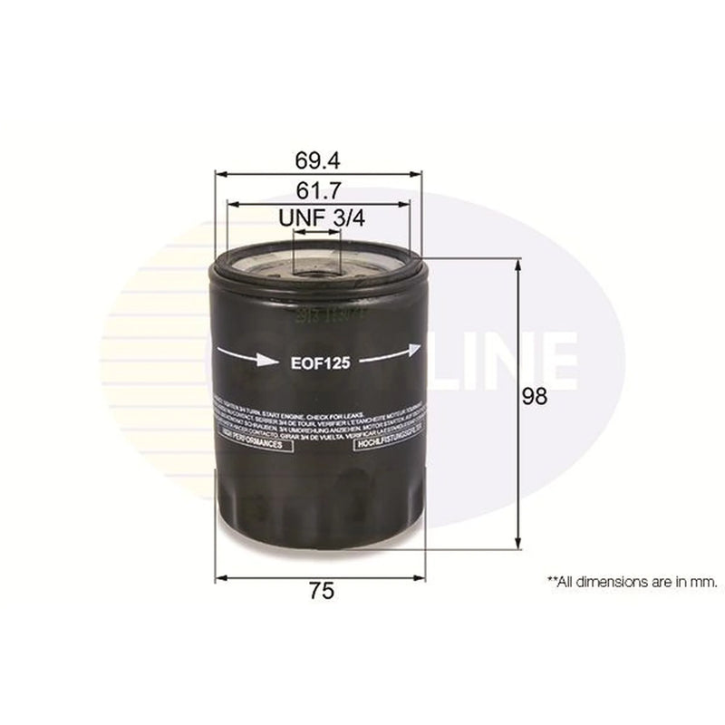 Comline Engine Oil Filter EOF125