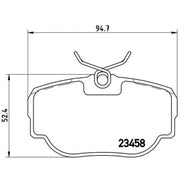 Brembo 4 x Rear Brake Pad Set P44009